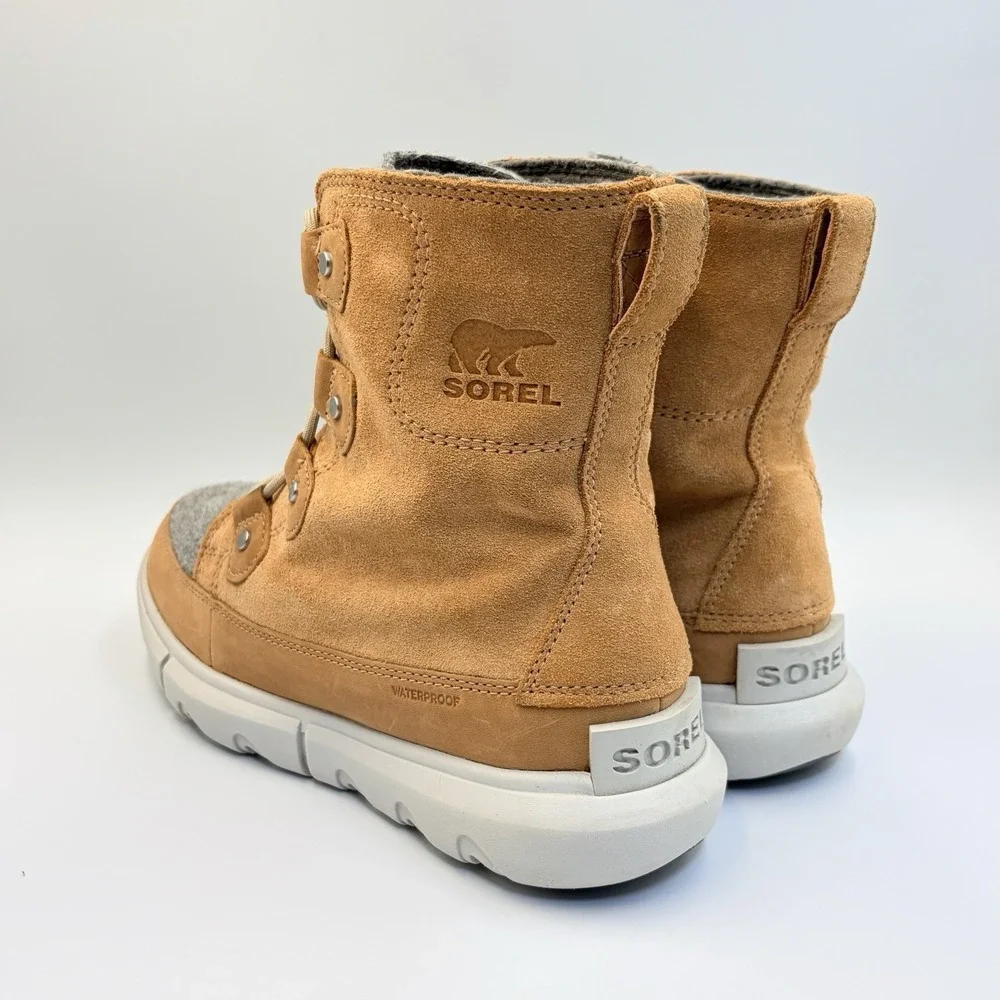 Sorel Explorer II Joan Felt NL4460-253 Women's Size 7.5 Camel Waterproof Boots
